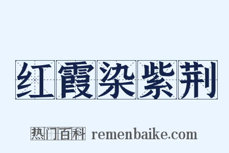 红霞染紫荆是什么意思的图片